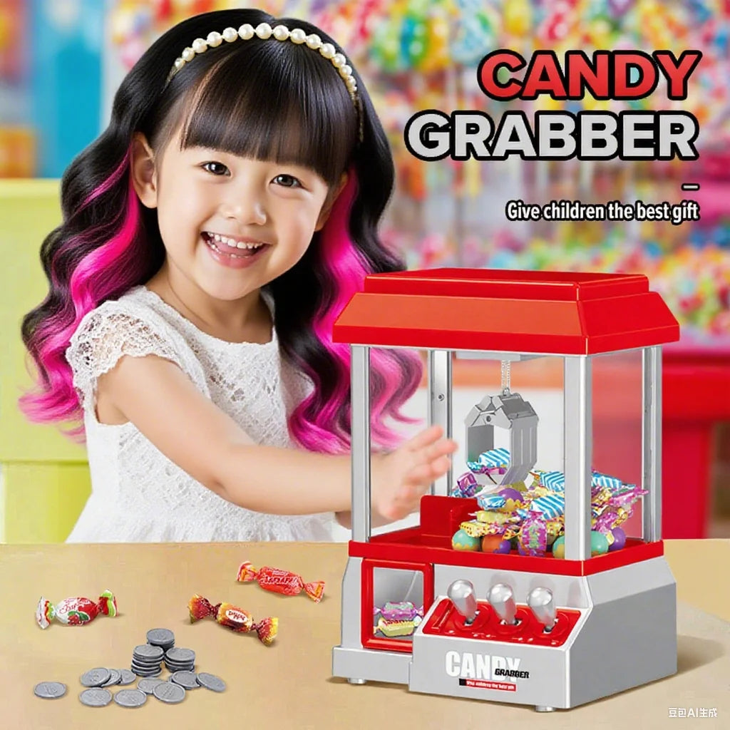 Claw Machine Electronic Candy Machine Arcade Claw Machine Retro Carnival Music And 24 specie Game Birthday Game Candy Kids Toys