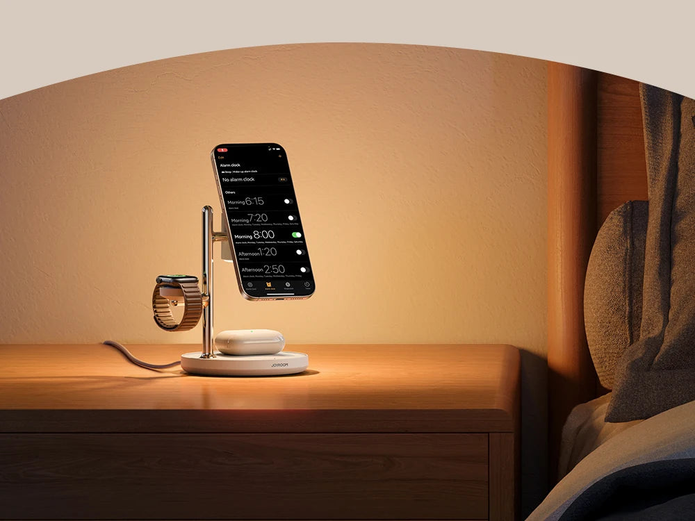 Joyroom Qi2 Magnetic Charging Station for Apple Fast Wireless Charger for iPhone 16 15 14 Pro Max for iWatch for AirPods JR-W23