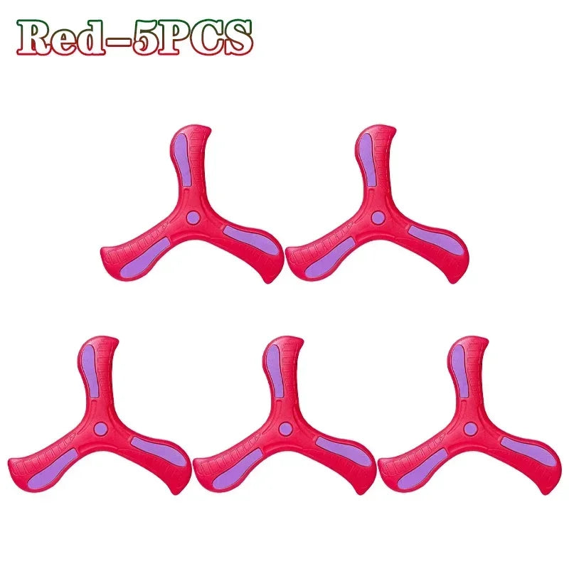 Children Soft Boomerang Toy Three-leaf Cross Outdoor Flying Disc Games Adult-kids Interactive Sports Toys for Decompression Gift