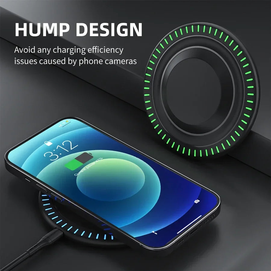 2 in 1 Phone Wireless Charging Dock Station Fast Wireless Charger Pad For iPhone 12-16 X Pro XS Max Samsung Xiaomi Huawei
