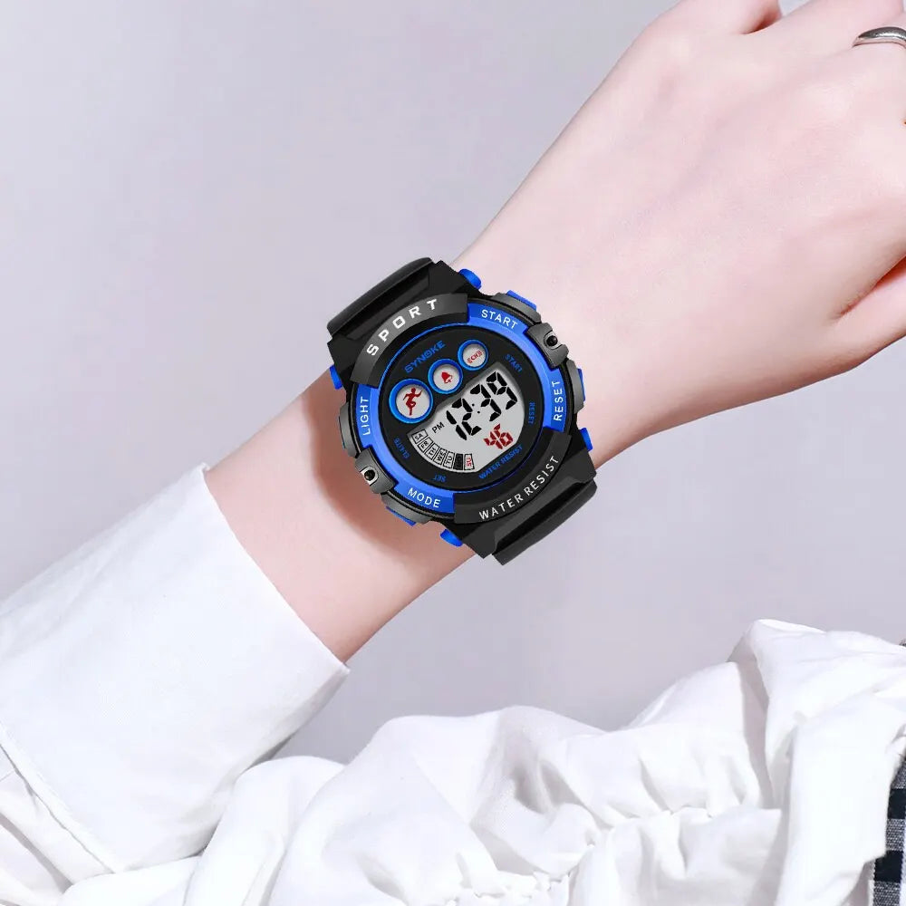 Student Sport Watches For Kids Colorful Electronic Watches Waterproof Clock Children Digital Watch For Boys Girls