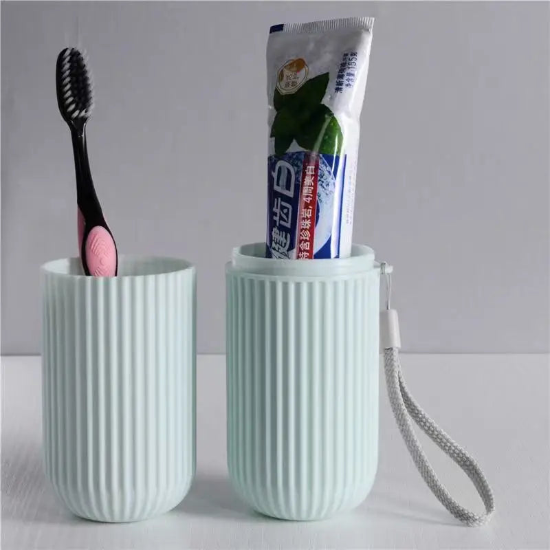 Portable Toothpaste Toothbrush Protect Holder Case Travel Camping Storage Box Organizer Travel Toiletries Storage Cup New Creat