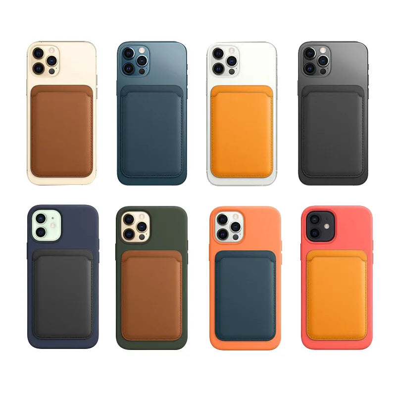 For Magnetic Card Holder Case For iPhone 14 13 12 11 Pro Max Mini X XS XR 8 Plus Phone Leather Wallet Bag Cover