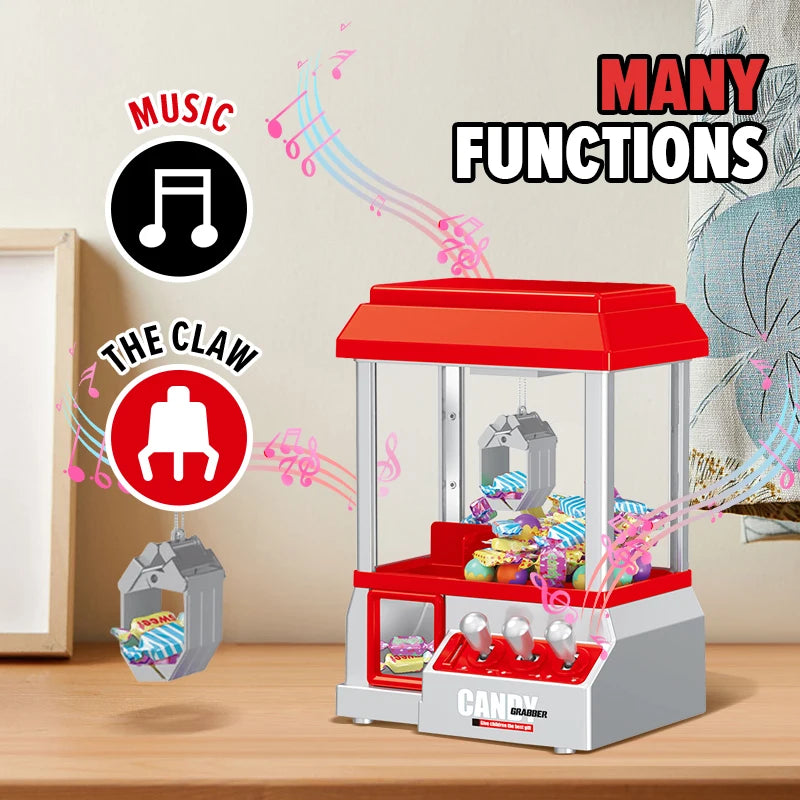 Claw Machine Electronic Candy Machine Arcade Claw Machine Retro Carnival Music And 24 specie Game Birthday Game Candy Kids Toys