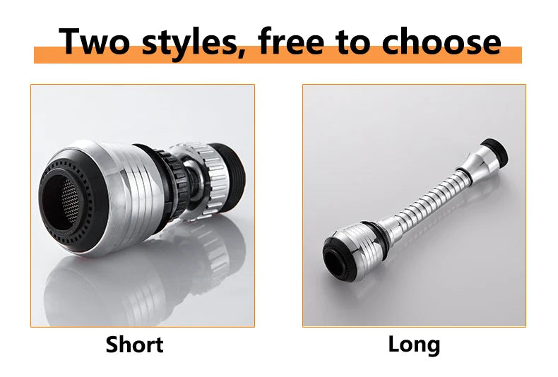 360° Rotating Kitchen Faucet Pressurized Anti-Splash Extended Filter Foam Universal Faucet Head Sprayer for Kitchen