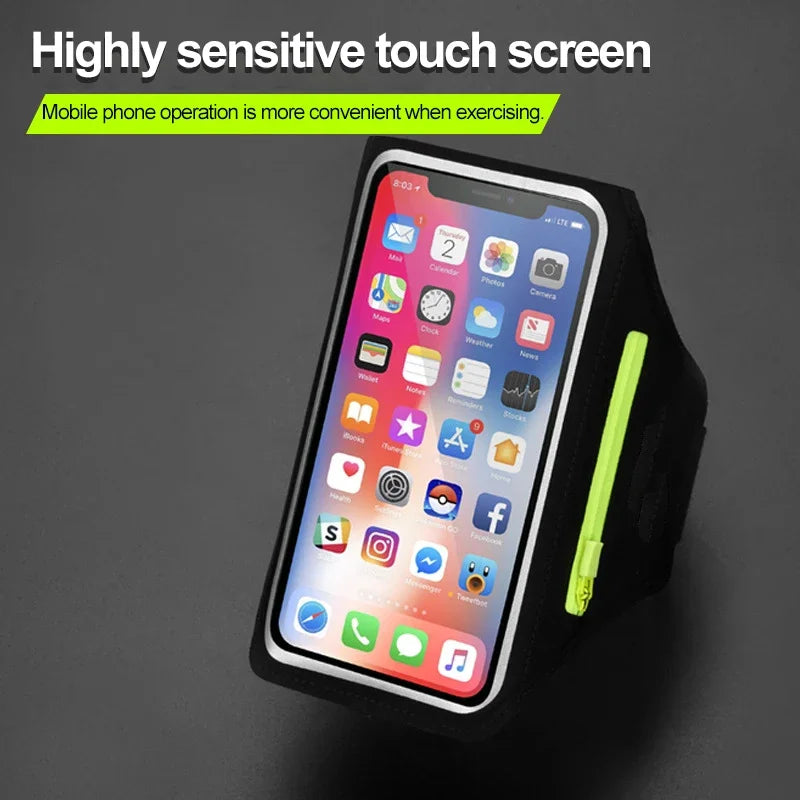 Fitness Arm Bag Zipper Head Mobile Phone Earphone Storage Bag for iPhone 16 15 14 13 Samsung Xiaomi AirPods Running Accessories