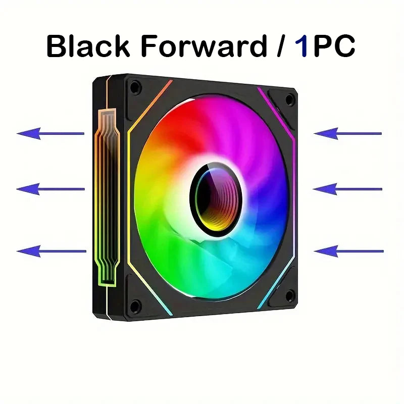 PRISM IV PRO Case Cooling Fan 120mm 5V 3 PIN ARGB, 12V 4 PIN PWM, for CPU & Case,Infinity Mirror Series,1650 RPM, 65 CFM