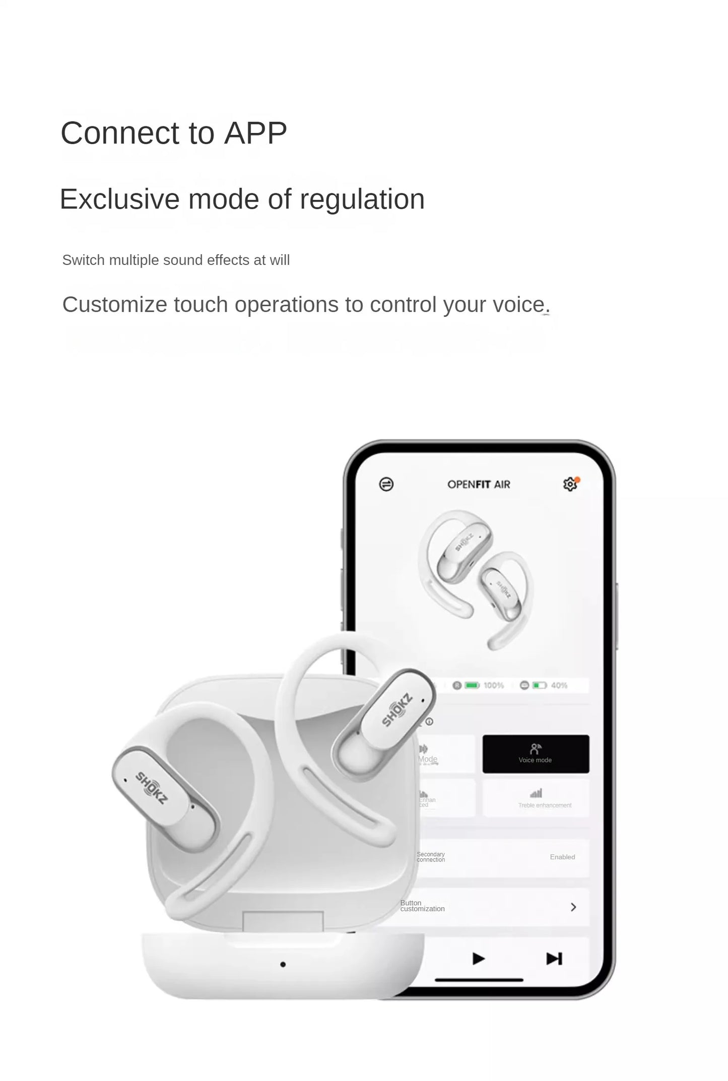 Original SHOKZ T511 OpenFit Air Open Earless Wireless Bluetooth Headphones Sports Headphones HD Call Noise Reduction Support APP