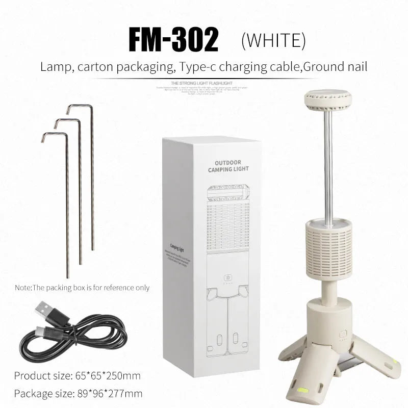 Folding Camping Light Portable Telescopic Lanterns Built-in 10000mAh Outdoor Waterproof Magnetic Lamp With Triangle Stand Base