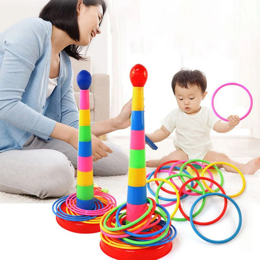 Ferrule Stacked Toys Children Throw Circle Game Fun Indoor Outdoor Early Education Parent-Child Interactive Kids Gift TMZ