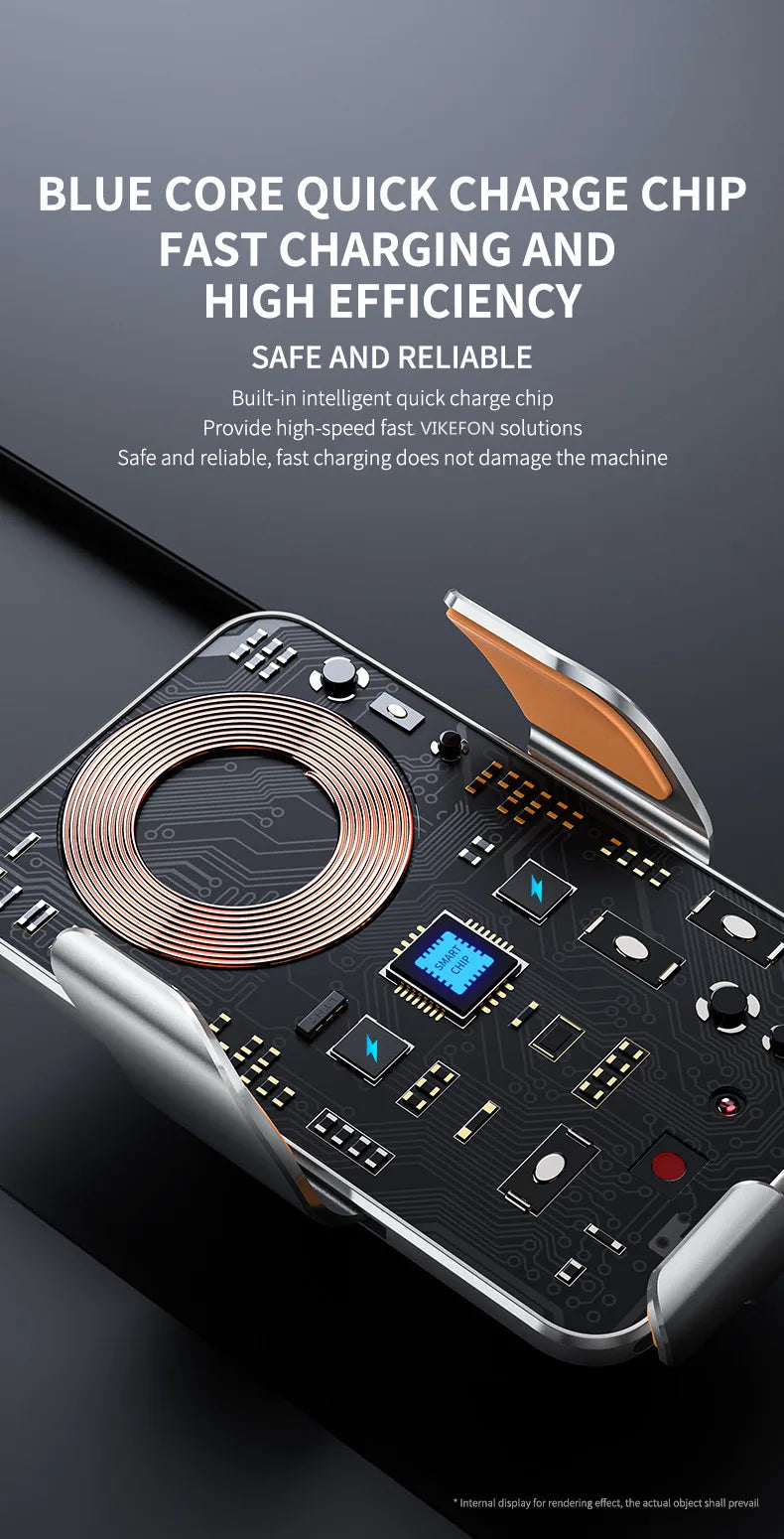 Car Wireless Charger Magnetic Auto Car Mount Phone Holder For iPhone 14 13 12 Samsung Infrared Induction 15W Fast Charging