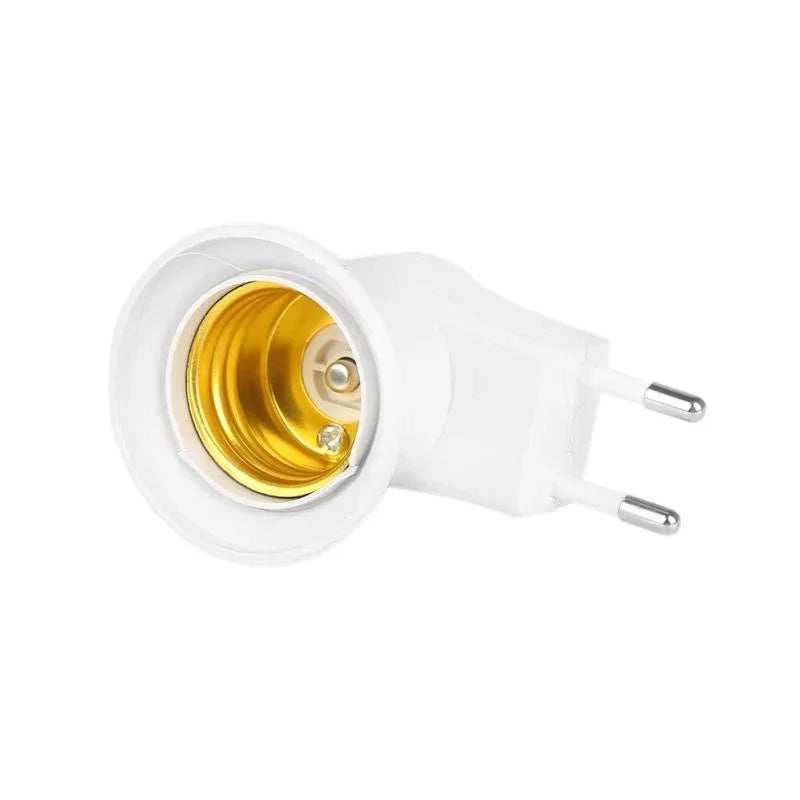 1 Pcs E27 Light Lamp Bulbs Socket Base Holder with Switch  EU/US Plug Adapter ON/OFF Standard Screw-in Socket Outlet Converter