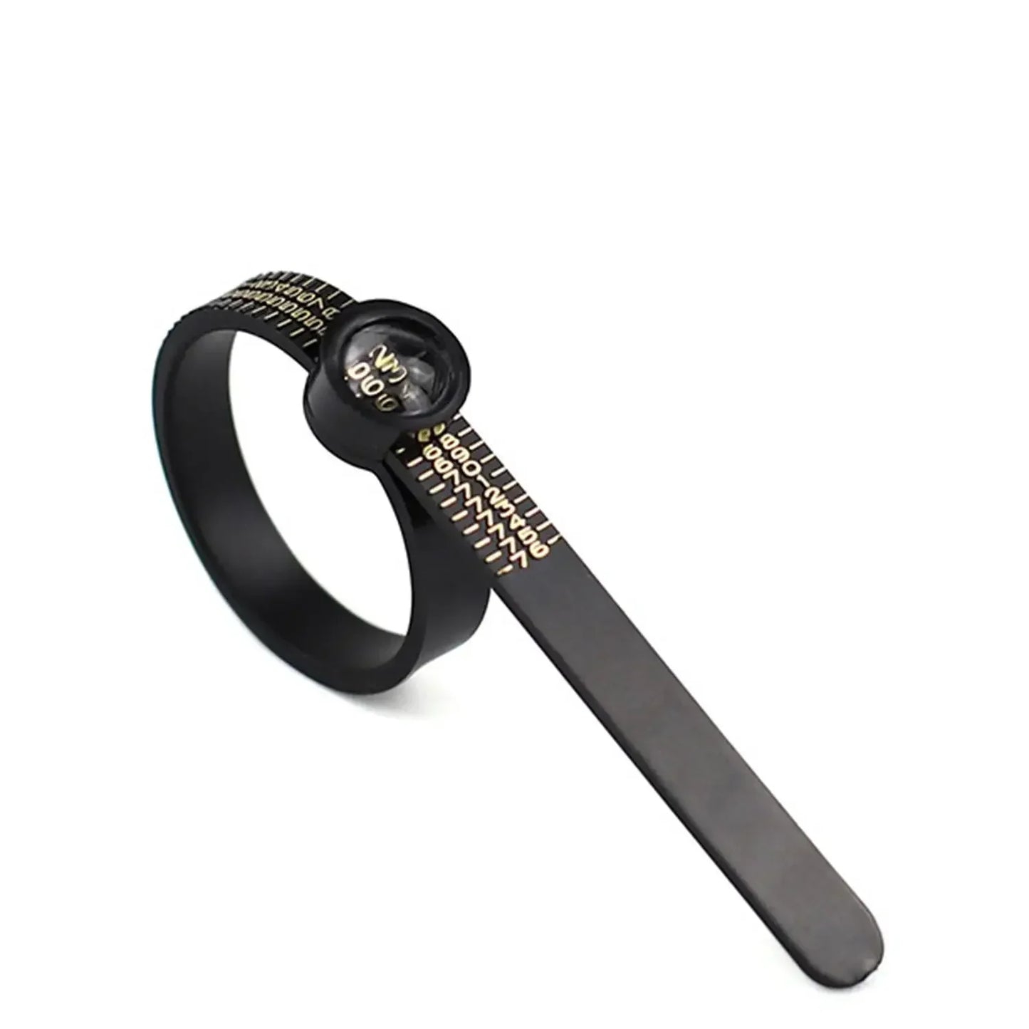 Adjustable Ring Sizer with Magnifier US/UK/EU/HK Size Chart Reusable Finger Measuring Tool for Accurate Ring Sizing