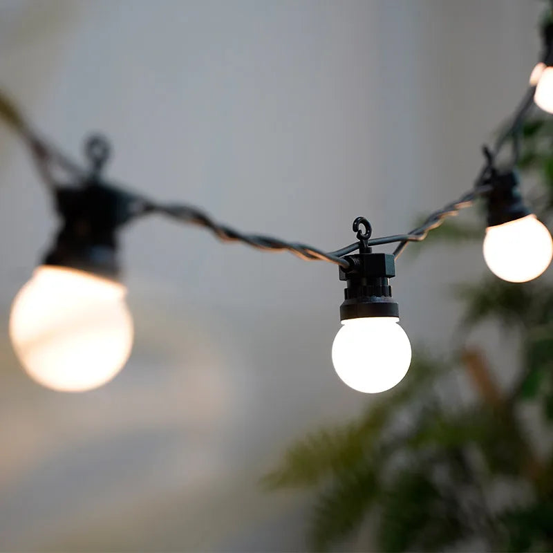 23M Patio String Light Bulbs G50 Milky Outdoor Camp Waterproof IP44 Lamp Christmas Garland Bulbs Garden Wedding Party LED Lights