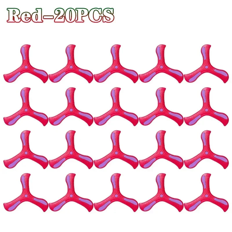 Children Soft Boomerang Toy Three-leaf Cross Outdoor Flying Disc Games Adult-kids Interactive Sports Toys for Decompression Gift