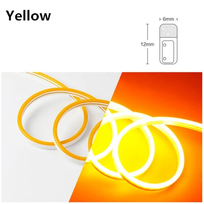 12V Led Neon Strip Lights Flex Tape Ribbon Lamp Rope Waterproof Silicone Tube Bar 1cm 1led Cut DIY Ad Sign Board Billboard