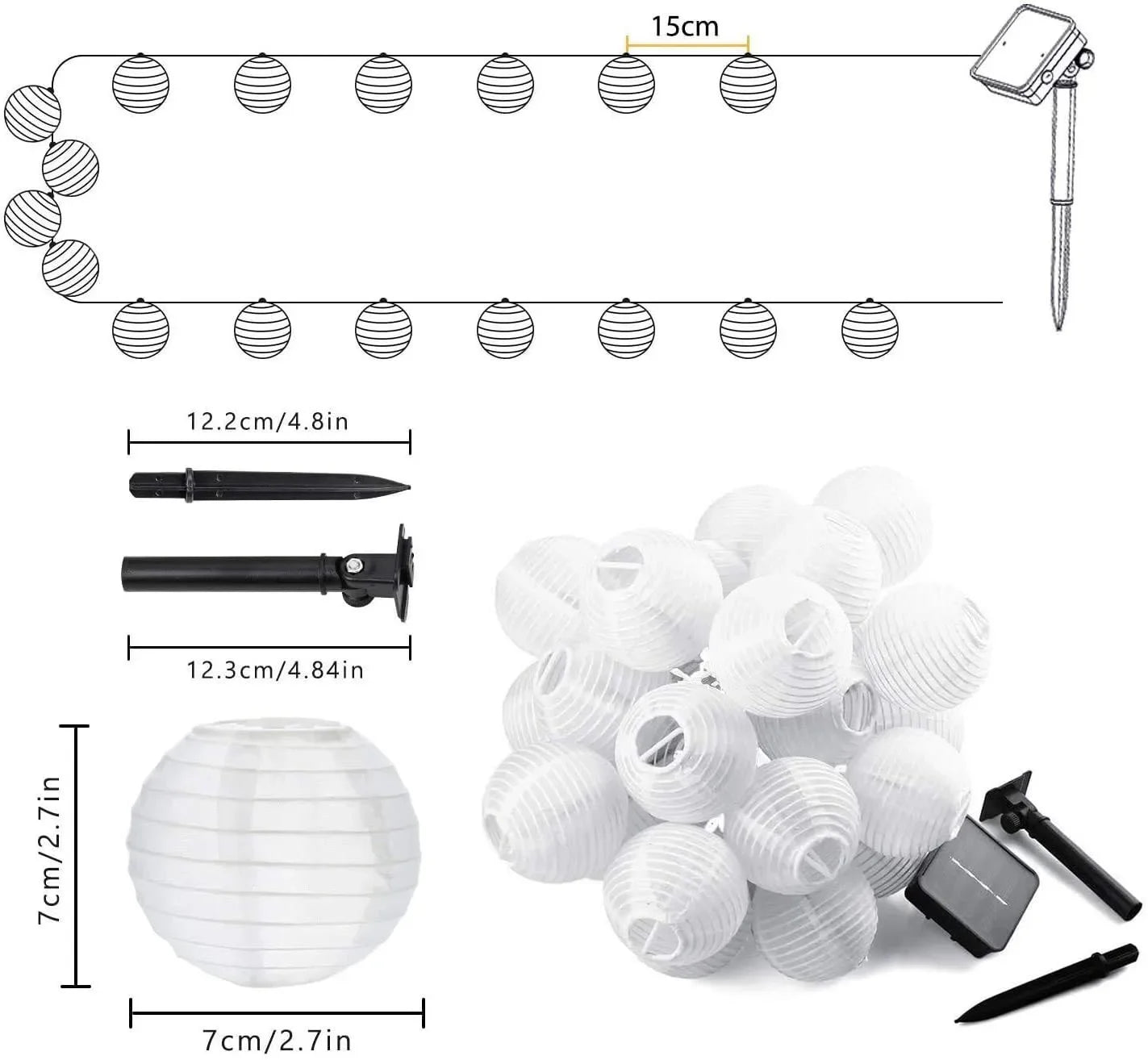 10-30 Led Solar Light Waterproof Solar String Lights Garden Yard Street Decor Outdoor Garland Solar Lamp for Wedding Lantern