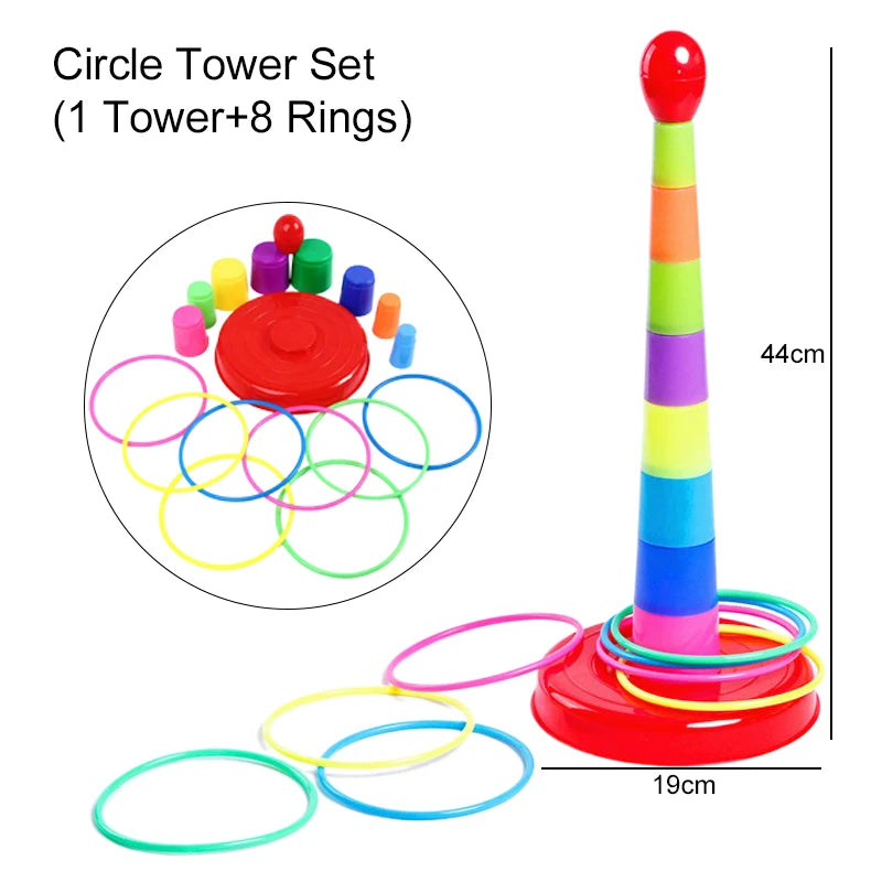 Ferrule Stacked Toys Children Throw Circle Game Fun Indoor Outdoor Early Education Parent-Child Interactive Kids Gift TMZ