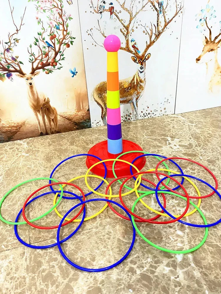 Ferrule Stacked Toys Children Throw Circle Game Fun Indoor Outdoor Early Education Parent-Child Interactive Kids Gift TMZ