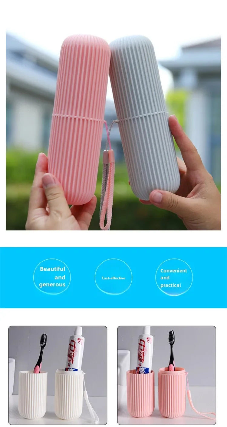 Toothbrush Cup Portable Toothbrush Holder Multifunction Travel Cup Organizer Toothbrush Case and Bathroom School Trip