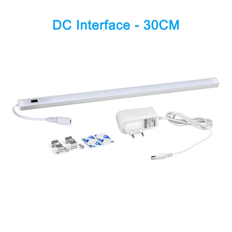 LED Light Under Cabinet Lights For Kitchen Hand Sweep Switch PIR Motion Sensor Closet Wardrobe Lamp 30/40/50cm Led Night Light