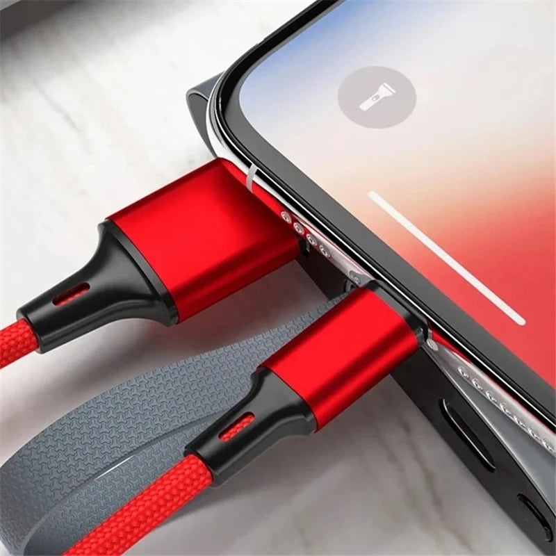 Fast Charging USB Cable For iPhone 14 13 12 11 Pro XS Max XR X 8 7 6S Plus Nylon Braided Wire Quick Charger Data Cable 1m 2m 3m