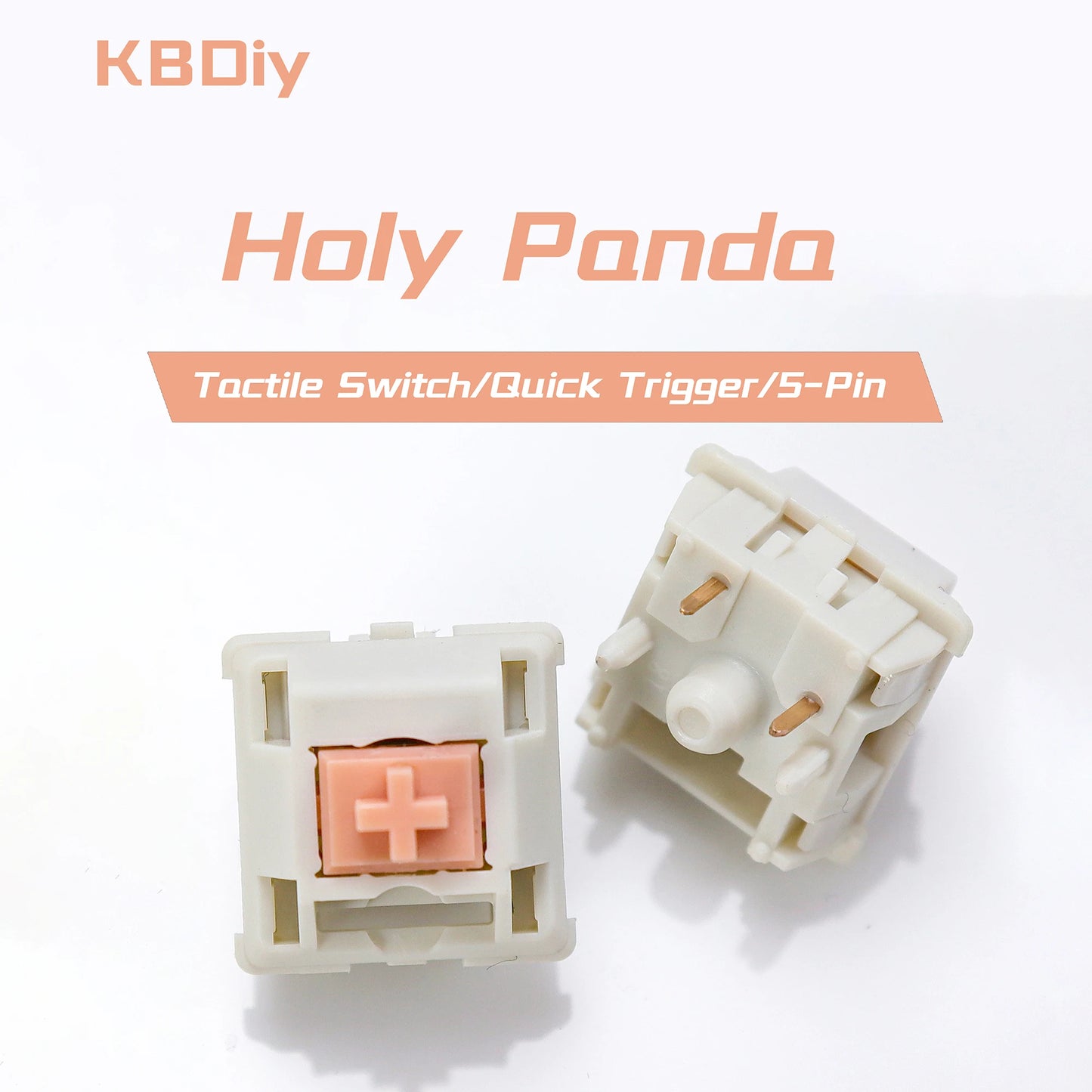 Holy Panda Tactile Switch 55g 62g 67g POM Creamy Switches Mechanical Keyboard Gaming Custom DIY 5-Pins Cherry MX Switch Hot-Swap