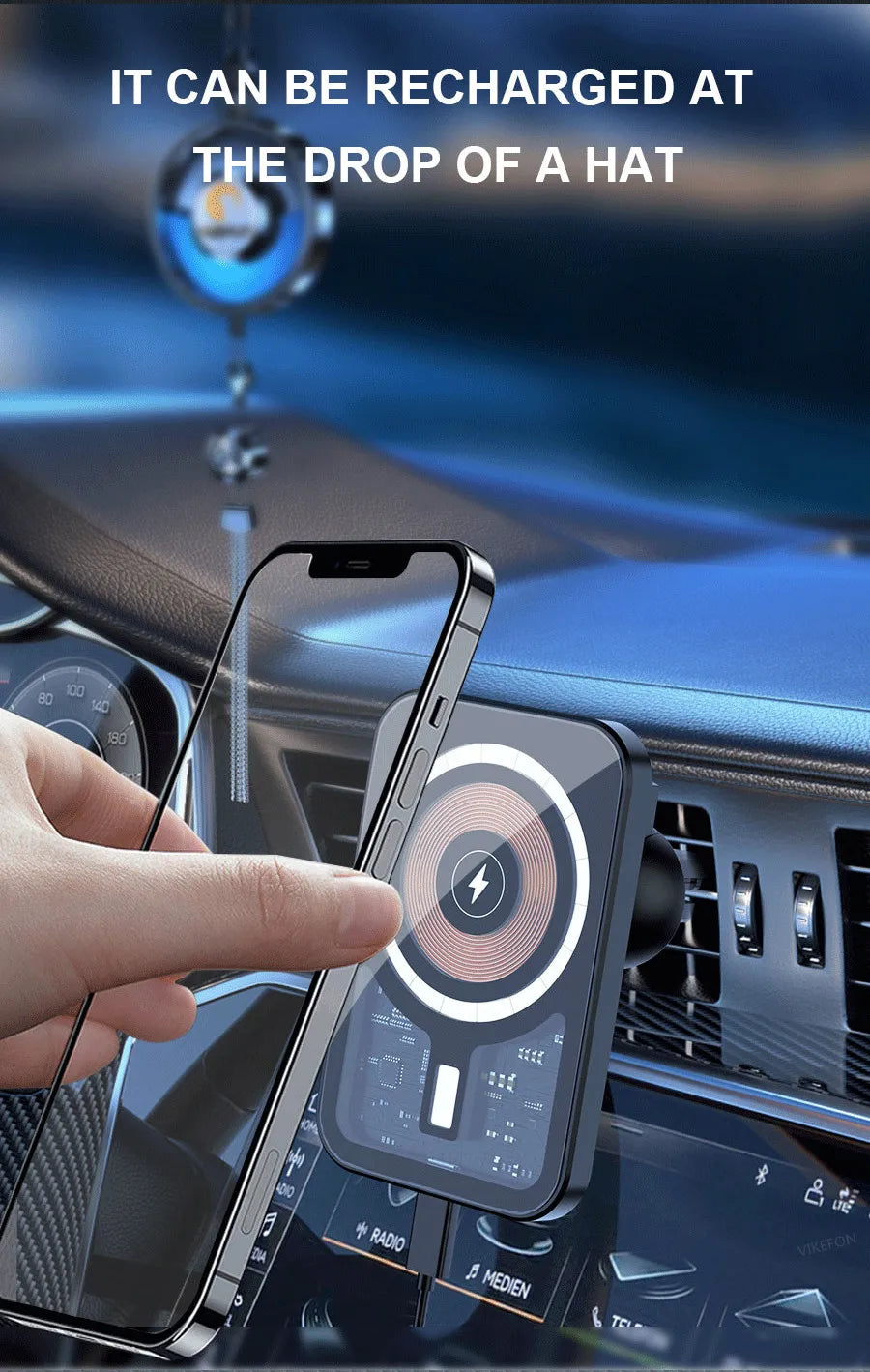 30W Magnetic Wireless Charger Car Air Vent Mount Phone Holder Stand Fast Charging Station For iPhone 12 13 14 Pro Max macsafe