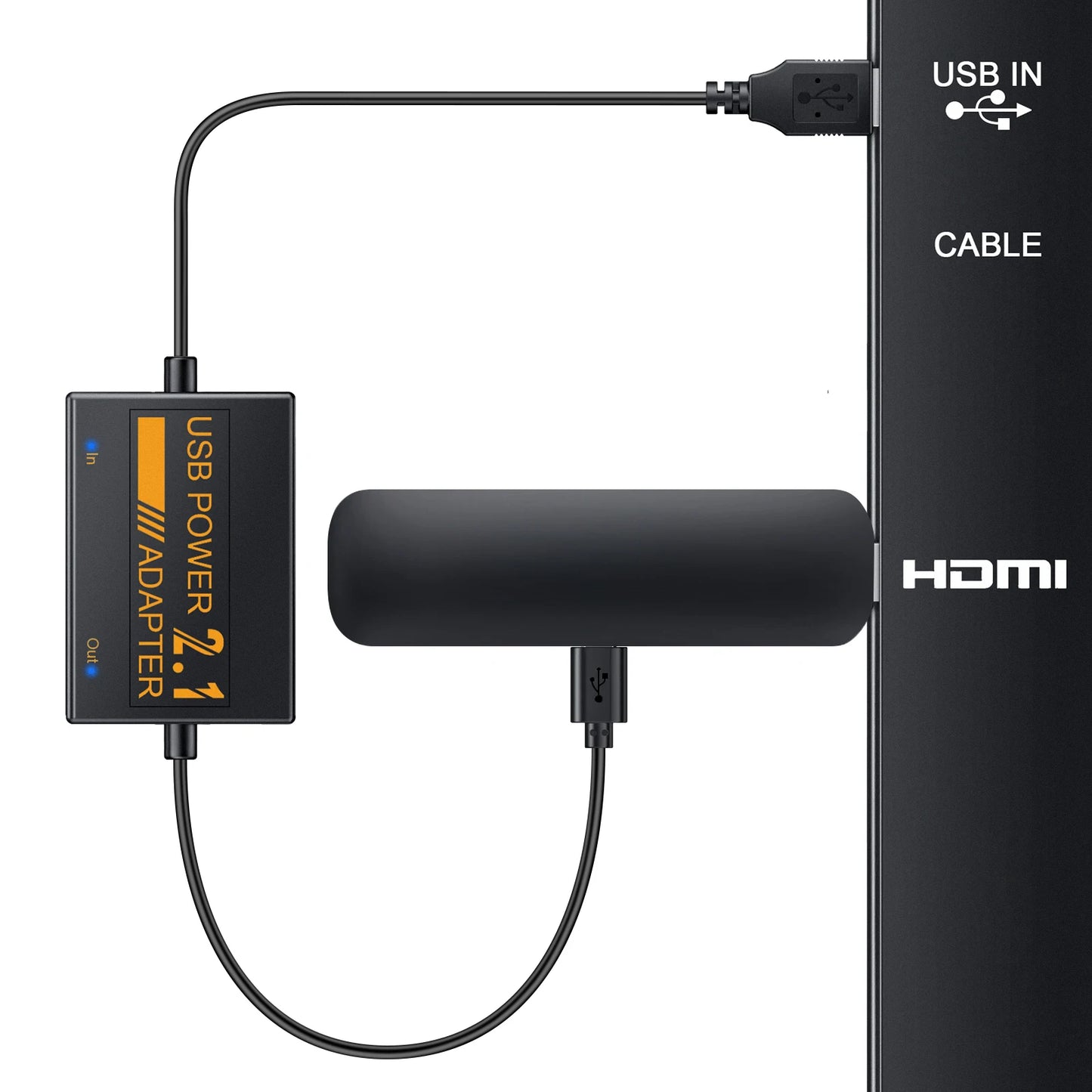 Professional Network Card Adapter 1800mAh Micro USB Power for Amazon Fire TV Sticks Firestick Adapter Support 4K Video