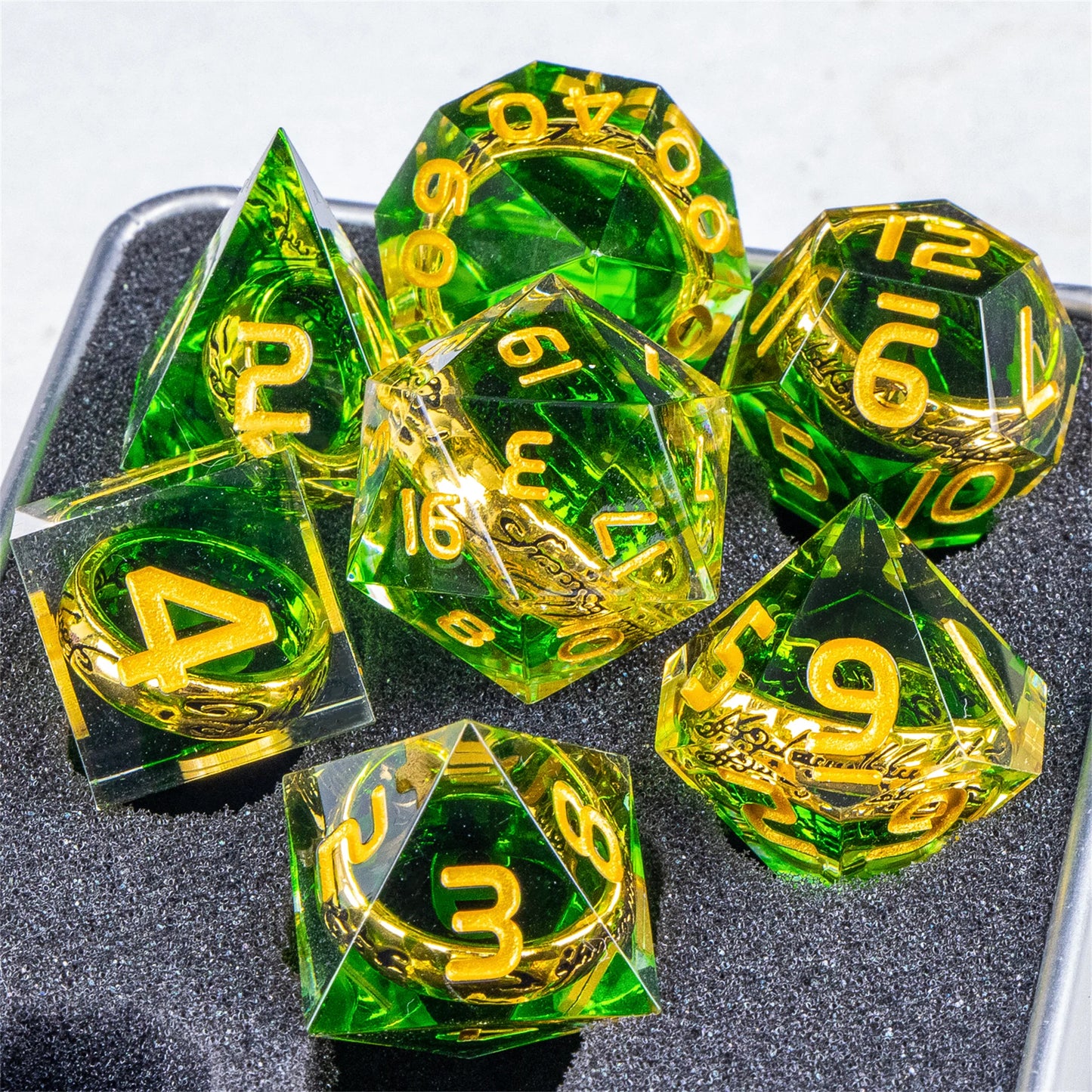 Include One Rings Dice Set, Lord of Dice Polyhedral Dice Set, The Ring Dice,  d d dice