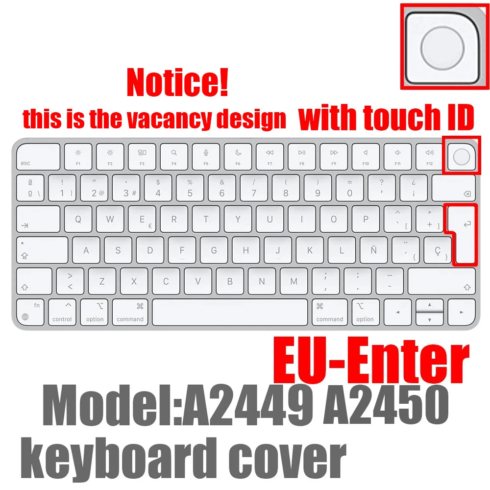 Desktop PC for Apple Bluetooth Wireless keybord MLA22LL/ A1644 A1314 IMAC Keyboard cover Protector Silicone Cover US/EU Version