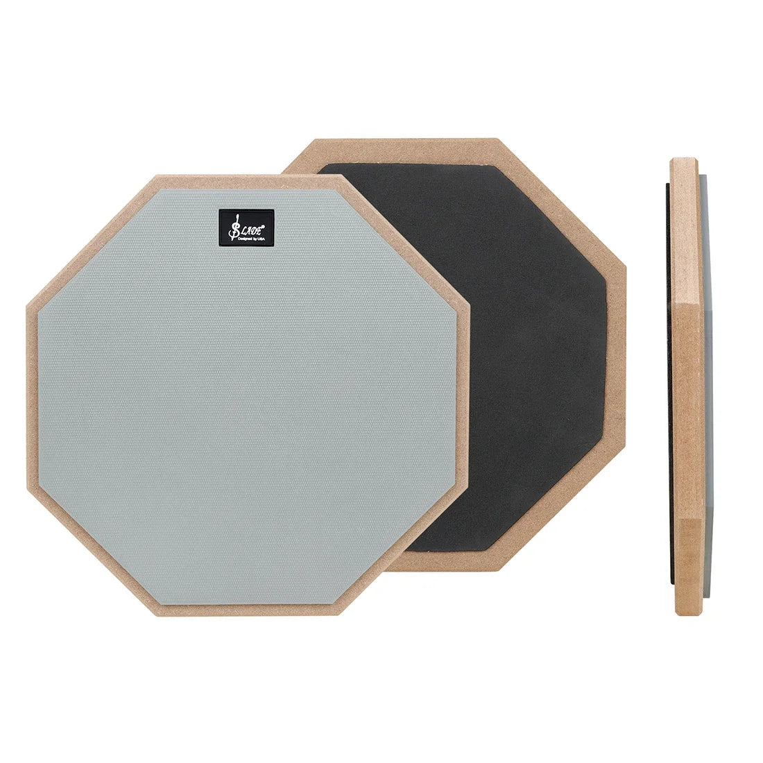SLADE 8 Inch 12 Inch Drum Practice Pad Rubber Wooden Dumb Drum Pad Mute Training for Jazz Drums Exercise Beginners