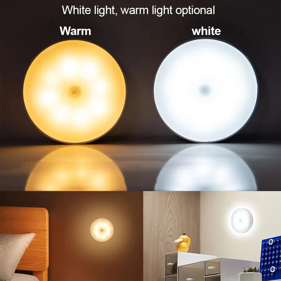 CY-LED night light with motion sensor, USB charging light for kitchen cabinets and ladders, wireless