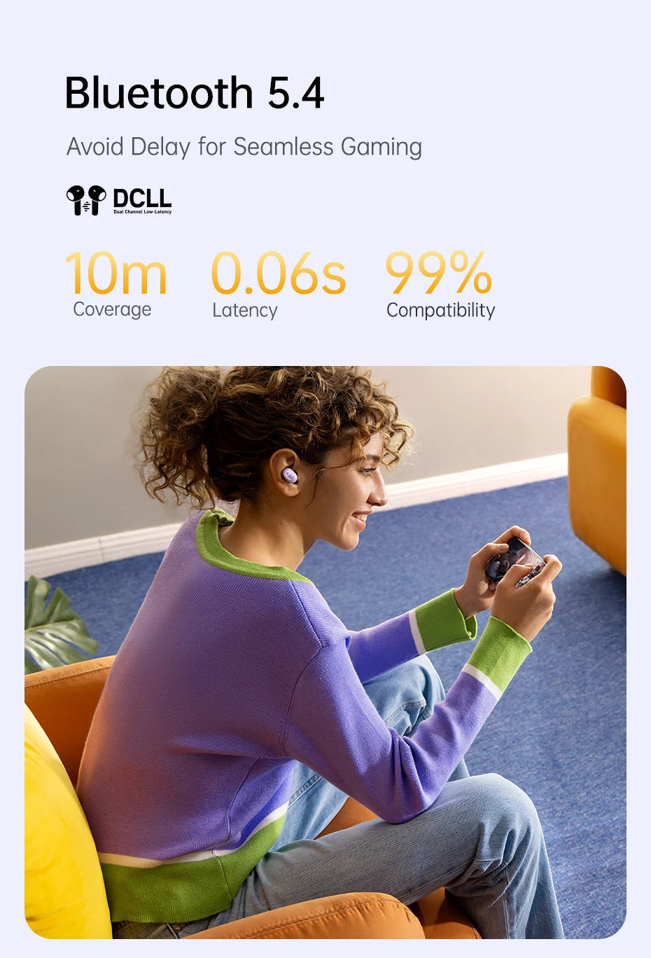 Baseus Bass BD1 Wireless Earphones Bluetooth 5.4 Mini Sports Earbuds,  IP55 Waterproof 0.06s Low-Latency Wireless Headphones