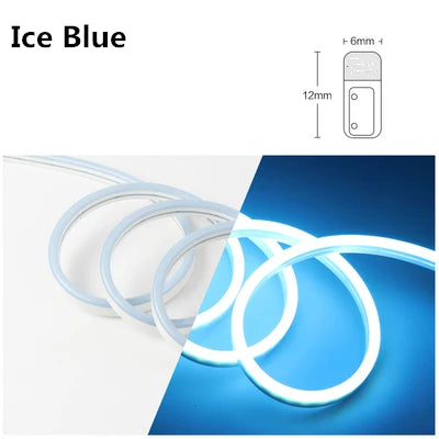 12V Led Neon Strip Lights Flex Tape Ribbon Lamp Rope Waterproof Silicone Tube Bar 1cm 1led Cut DIY Ad Sign Board Billboard