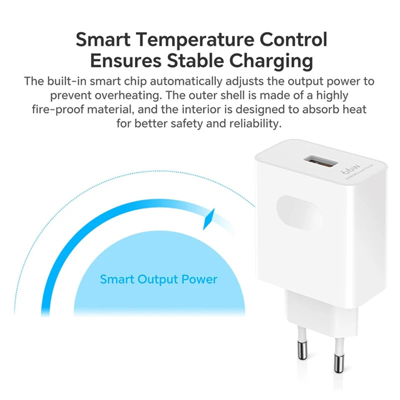 66W Super Fast Charger For Huawei Mate 40 50 P50 P60 Nova 11 Honor 90 100 X8b Magic 5 Lite 6 Pro Type C Quick Charging 6A Cable