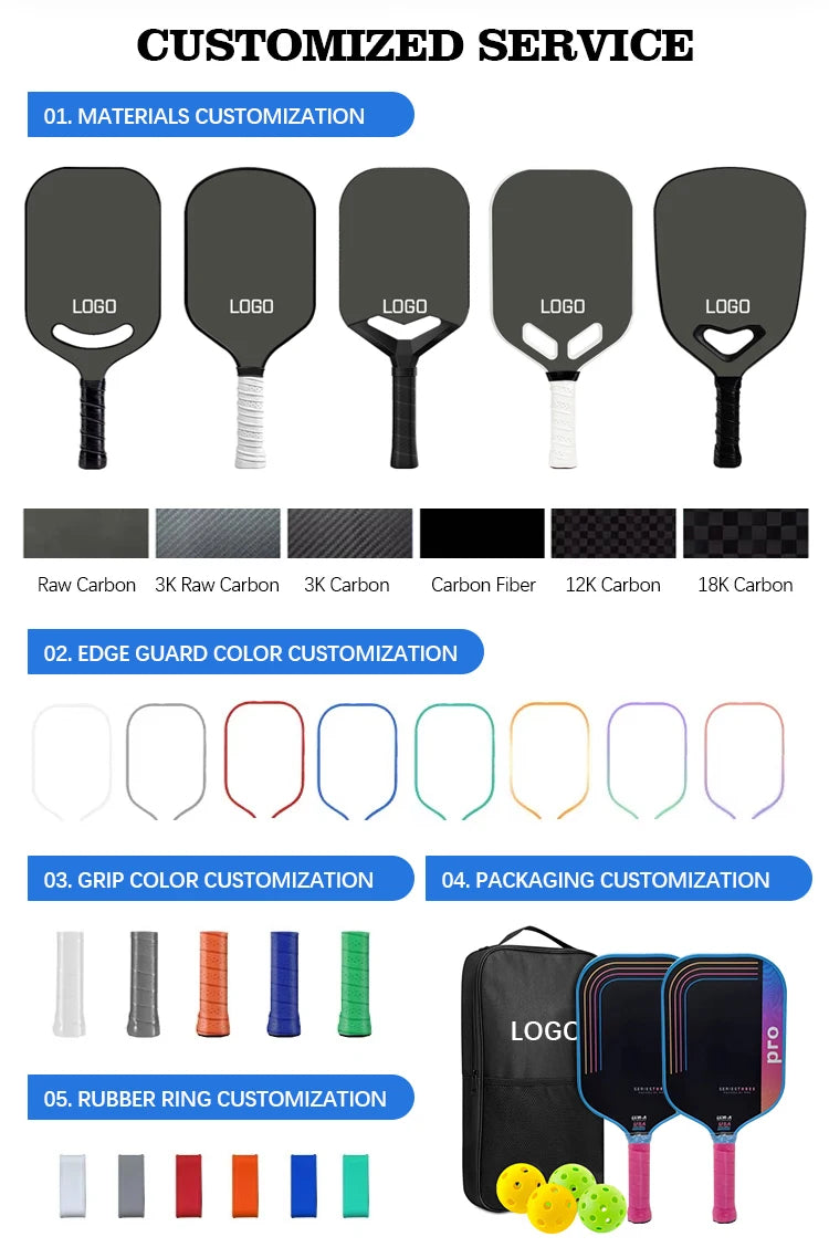 Boomstik clone widebody Elongated EVA Power Surrounding Foam  Epp Core Carbon Fiber Pickleball Paddle