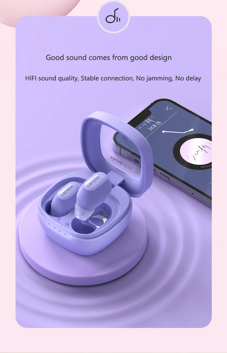 Lenovo Thinkplus XT62 Earphone Bluetooth 5.3 Headphones Waterproof Touch Control Low Latency HiFi Earbuds Sport Headset HD Call