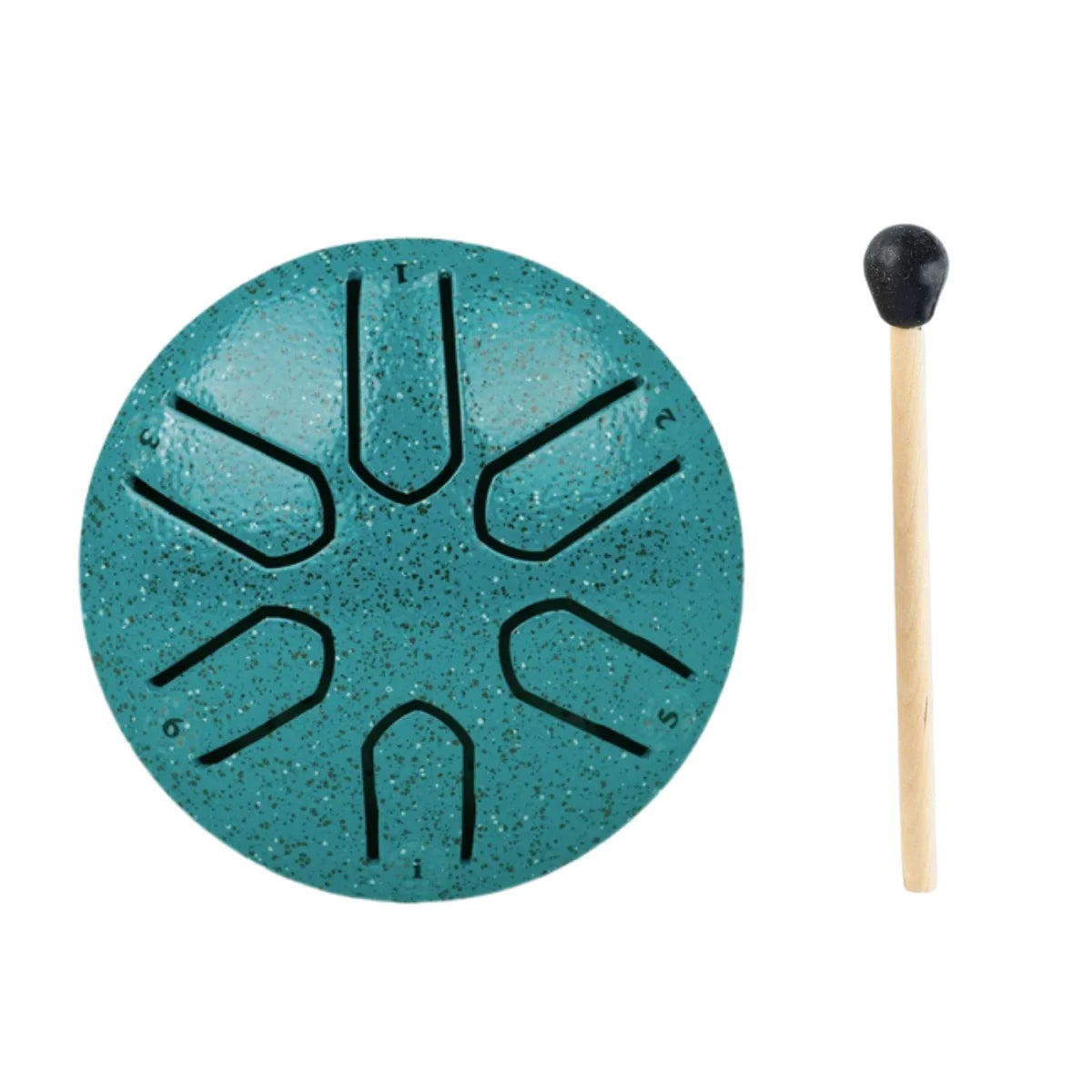3-Inch 6-Tone Steel Tongue Drum - Mini Handpan Drum with Drumsticks, Beginner-Friendly Percussion Instrument Set