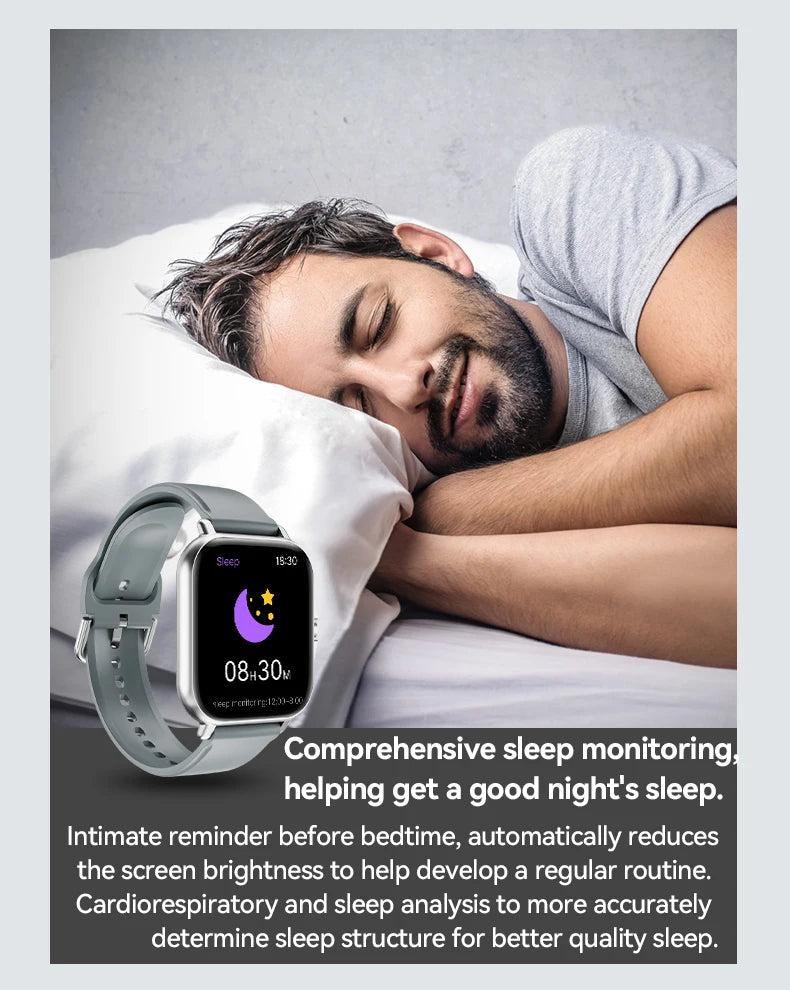 LAXASFIT 2025 New Smart Watch Bluetooth Talk Full Touch Screen Heart Rate Monitor Sports Fitness Smart Watch Men Women Gift