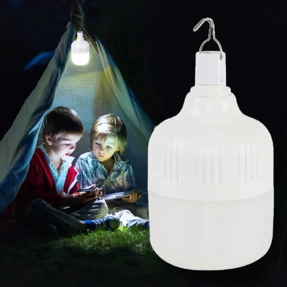 Portable Rechargeable LED Street Camping Light with Hook Dimmable Tent Lantern USB Charging Emergency Multifunctional LED Lamp