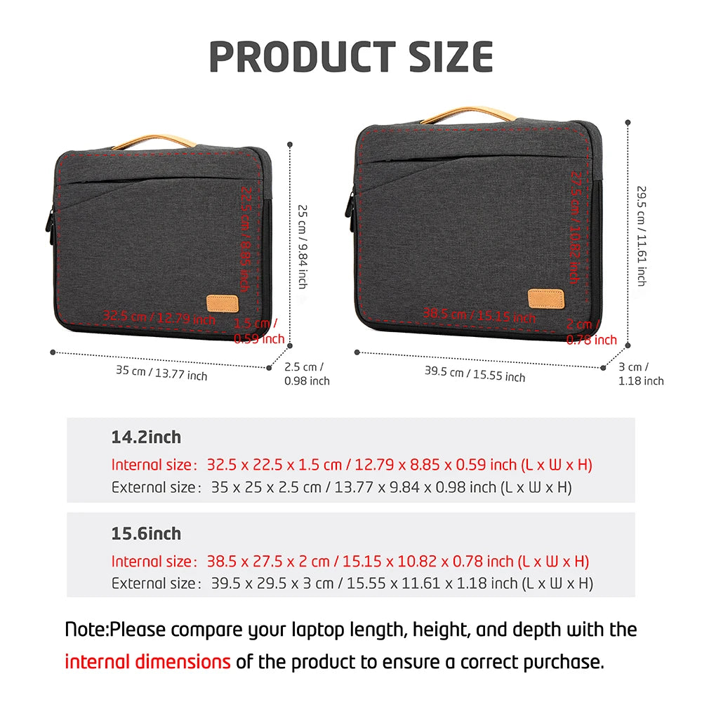 Laptop Sleeve Case Notebook Sleeve 14 15.6 Inch Laptop Bag For Macbook M1 Air Pro HP Acer Xiami Huawei Lenovo Computer Briefcase