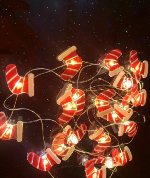 2M Fairy String Lights Santa Claus Snowman LED Garland String Lights Bedroom Garden Decorations 2024 Merry Christmas Supplies