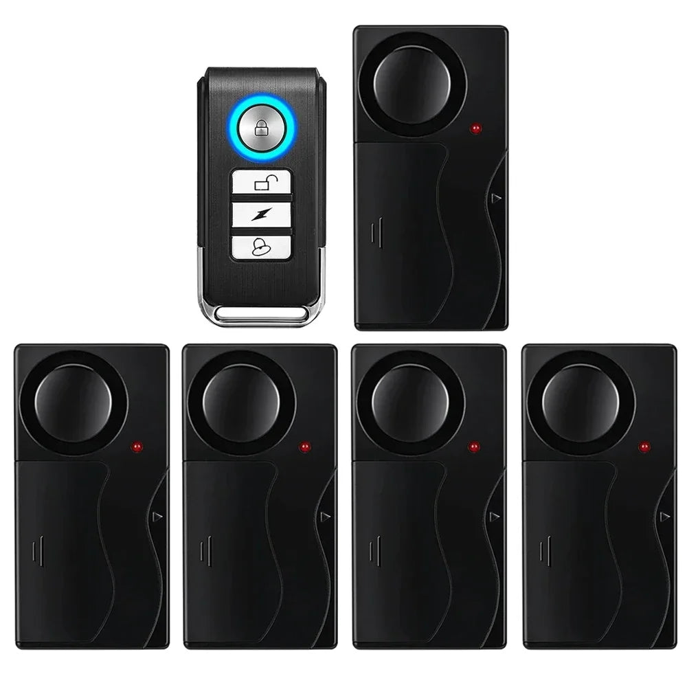 New 110dB Door And Window Vibration Alarm Wireless Anti-Theft  Alarm With Remote Control Home Bicycle Security Burglar Alarm