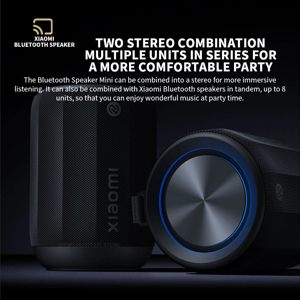 Xiaomi Bluetooth Speaker Mini ASM01A Bluetooth 5.3 RGB  Light IP67 360°Omnidirectional Stereo Outdoor Portable Sound Mi Home APP