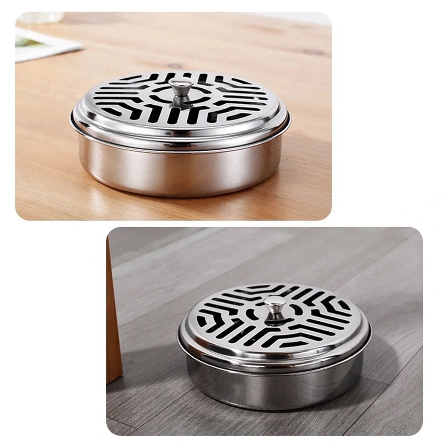 New Mosquito Coil Holder Mosquito Coil Box With Cover Mosquito Coil Tray Nail Tooth Mosquito Coil Holder Household Ash Tray