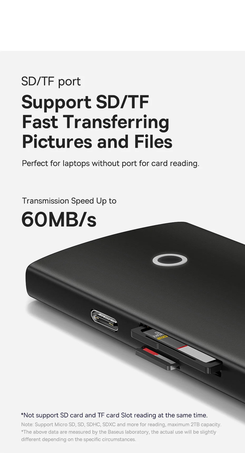 Baseus USB Type C HUB to HDMI-compatible USB 3.0 Adapter 6 in 1 Type C HUB Dock for MacBook Pro Air USB C Splitter