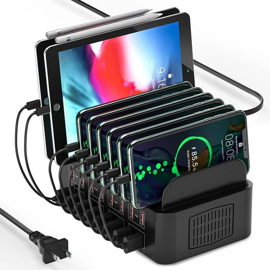 ASENGRY 150W Universal Multi USB Charger 16 Port USB Charging Station Tablet Stand For Ipad Iphone 15 14 13 Pro Max Samsung S24