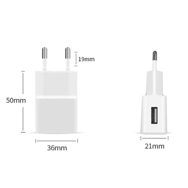 5V 2A USB Charger Travel Wall Charging Head Mobile Phone Dual USB Charger AC Adapter Portable EU Plug For iPhone Xiaomi Samsung