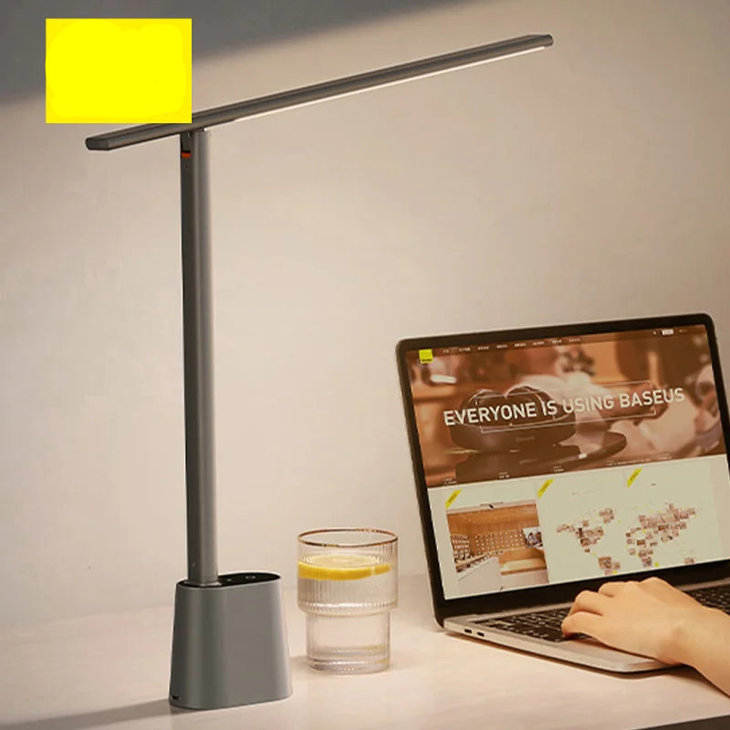 Baseus LED Desk Lamp Eye Protection Study Dimmable Office Light Foldable Table Lamp Smart Adaptive Brightness Bedside Read Lamp